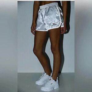 Fila Women’s Serena Retro Athletic Reflective White With Silver Sheen Shorts